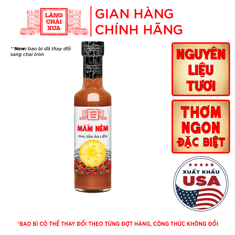 Mắm nêm Làng Chài Xưa pha sẵn cao cấp, nguyên liệu tươi, thơm ngon đặc biệt