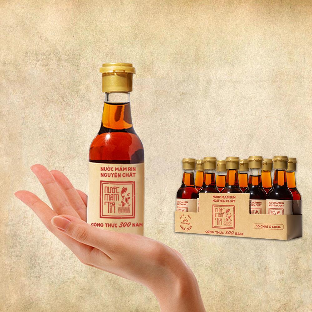 Lốc nước mắm Tĩn nhãn đỏ Mini cá cơm than