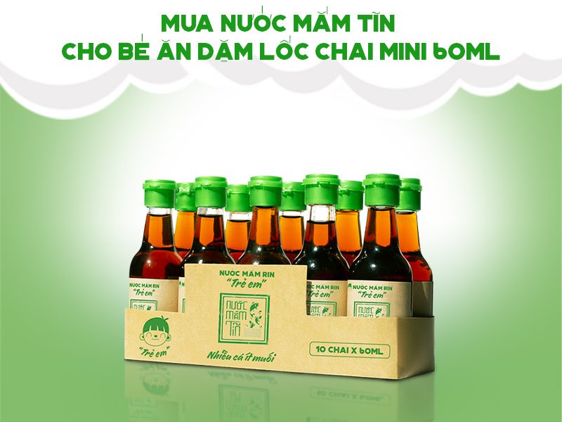 Mua Nước Mắm Tĩn Cho Bé Ăn Dặm Lốc Chai Mini 60ml