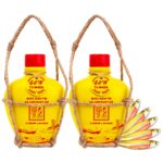 COMBO 02 BÌNH GỐM Nước mắm Tĩn Cá Cơm Ruột Đỏ độ đạm 60N bình gốm 250ml