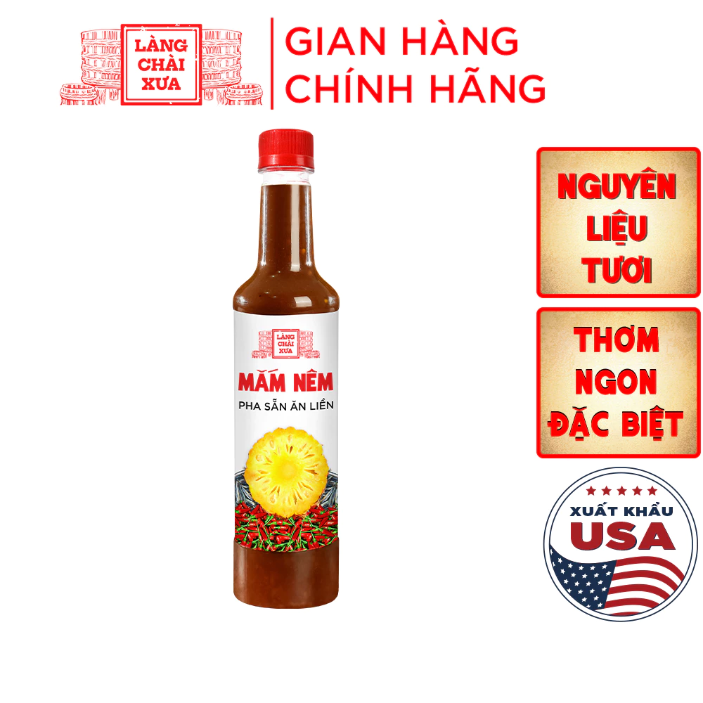 [Chai nhựa 650g] Mắm nêm pha sẵn ăn liền cao cấp Làng Chài Xưa, nguyên liệu tươi, thơm ngon đặc biệt