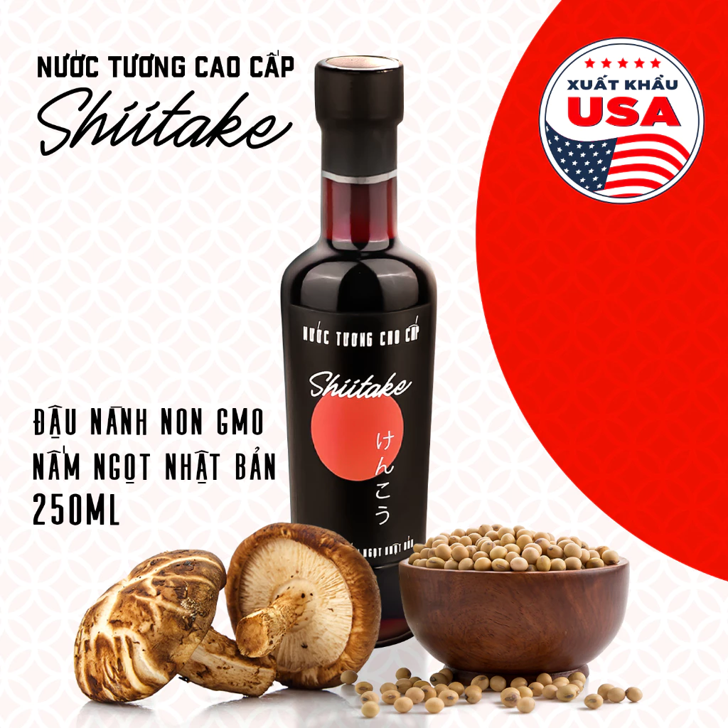 Nước tương cao cấp Shiitake chai 250 ml