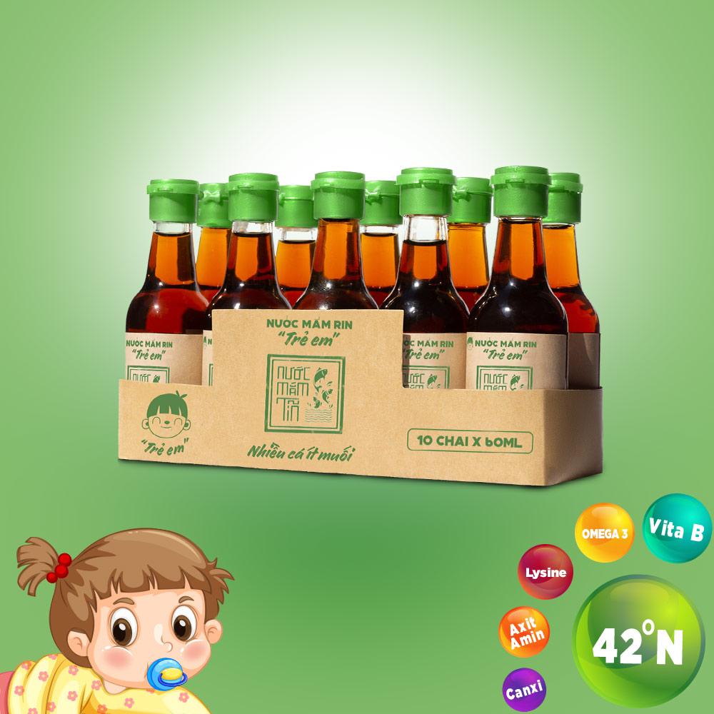 Nước mắm Tĩn cho bé ăn dặm 10 chai mini 60ml