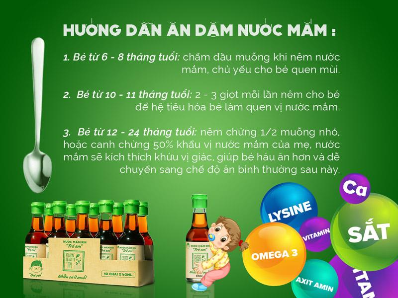 HƯỚNG DẪN sử dụng cho nước mắm trẻ em ăn dặm